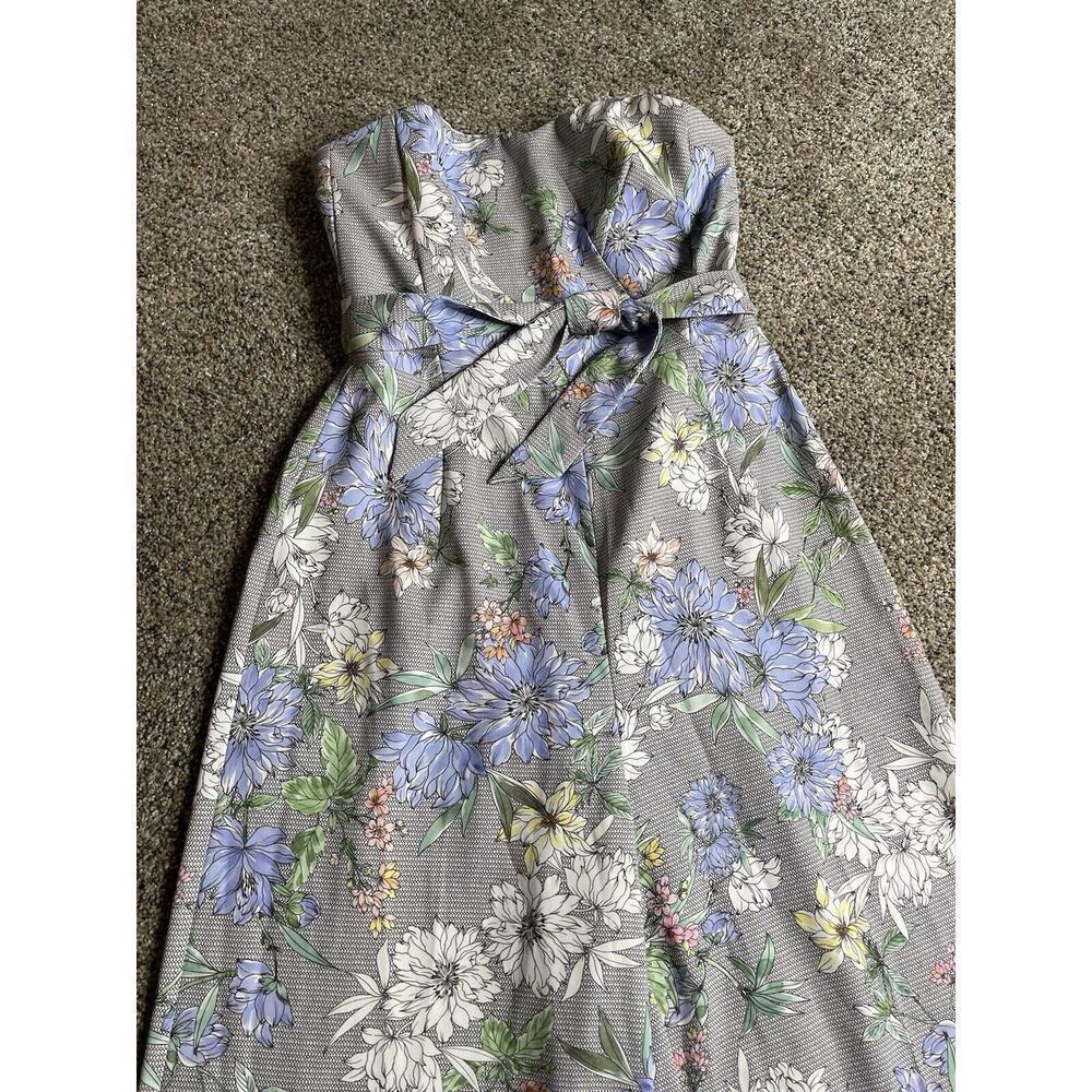H&M JUMPSUIT ROMPER Floral Palazzo Style Size 4 Strapless Pastel